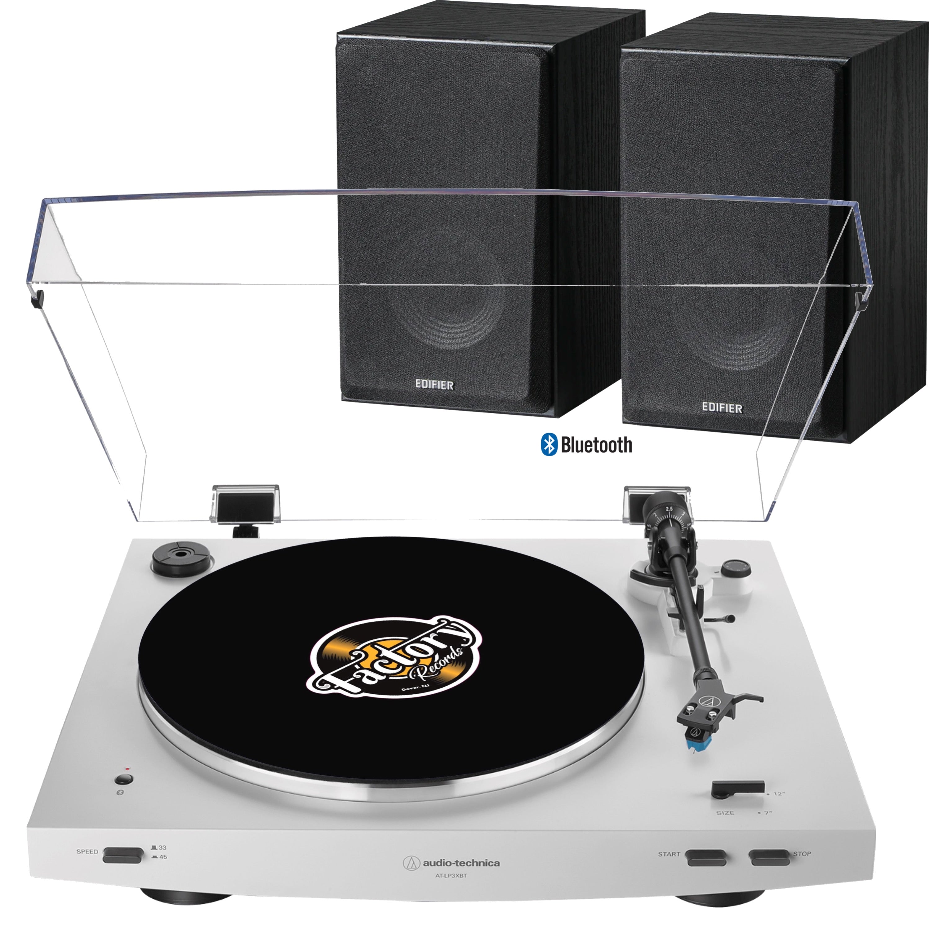 New - Audio Technica AT-LP3XBT-WH Fully Automatic Belt-Drive White Turntable