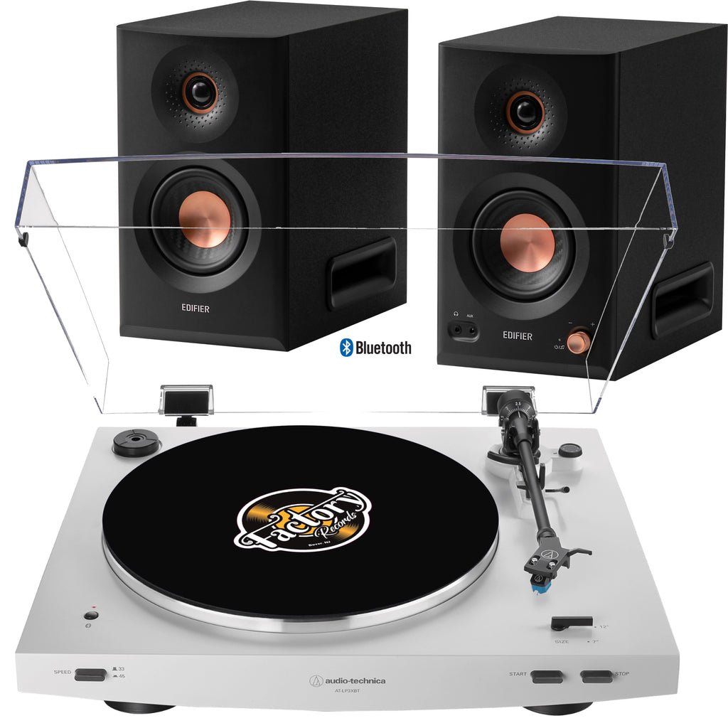 New - Audio Technica AT-LP3XBT-WH Fully Automatic Belt-Drive White Turntable