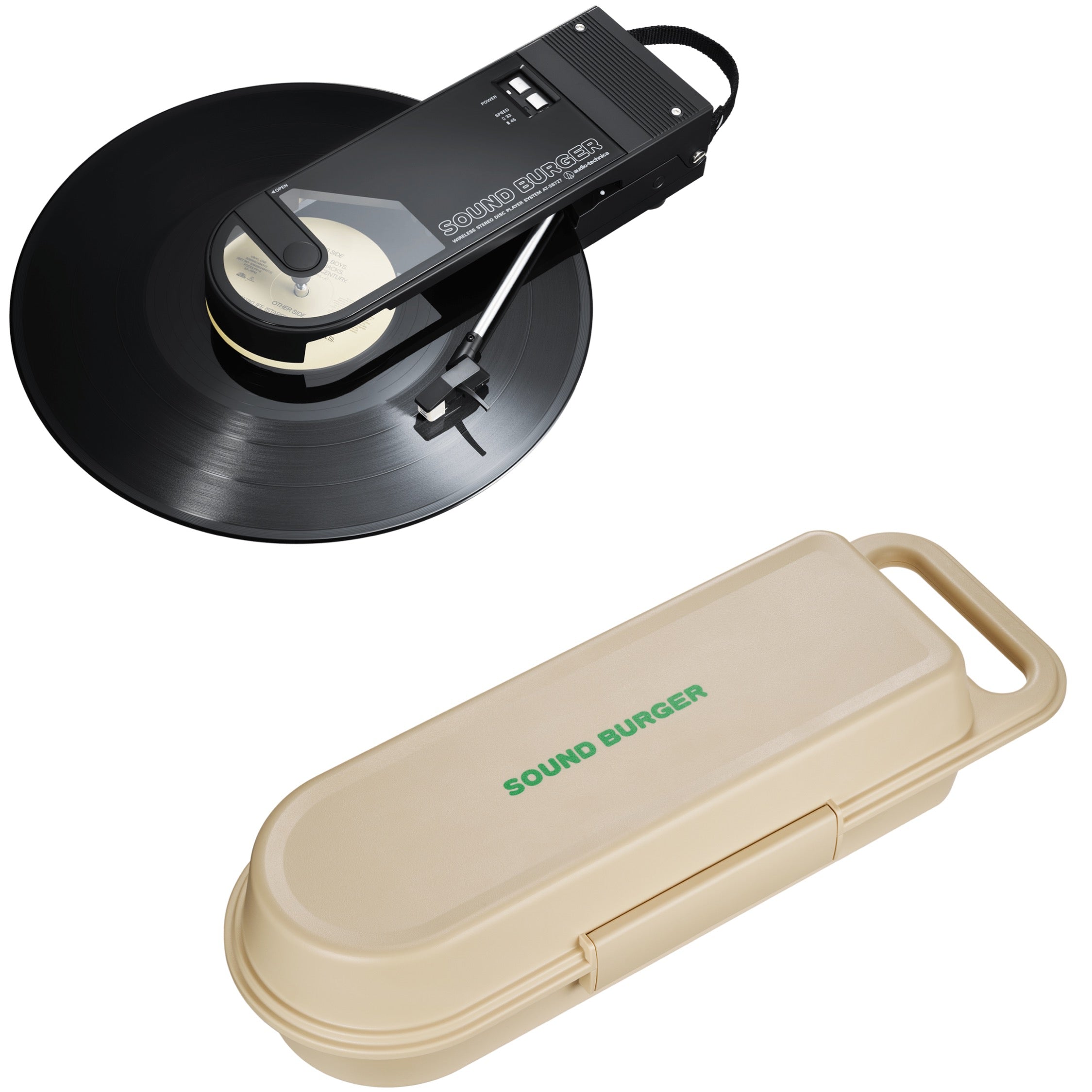 New - Audio Technica AT-SB727 Sound Burger - Portable Bluetooth Turntable