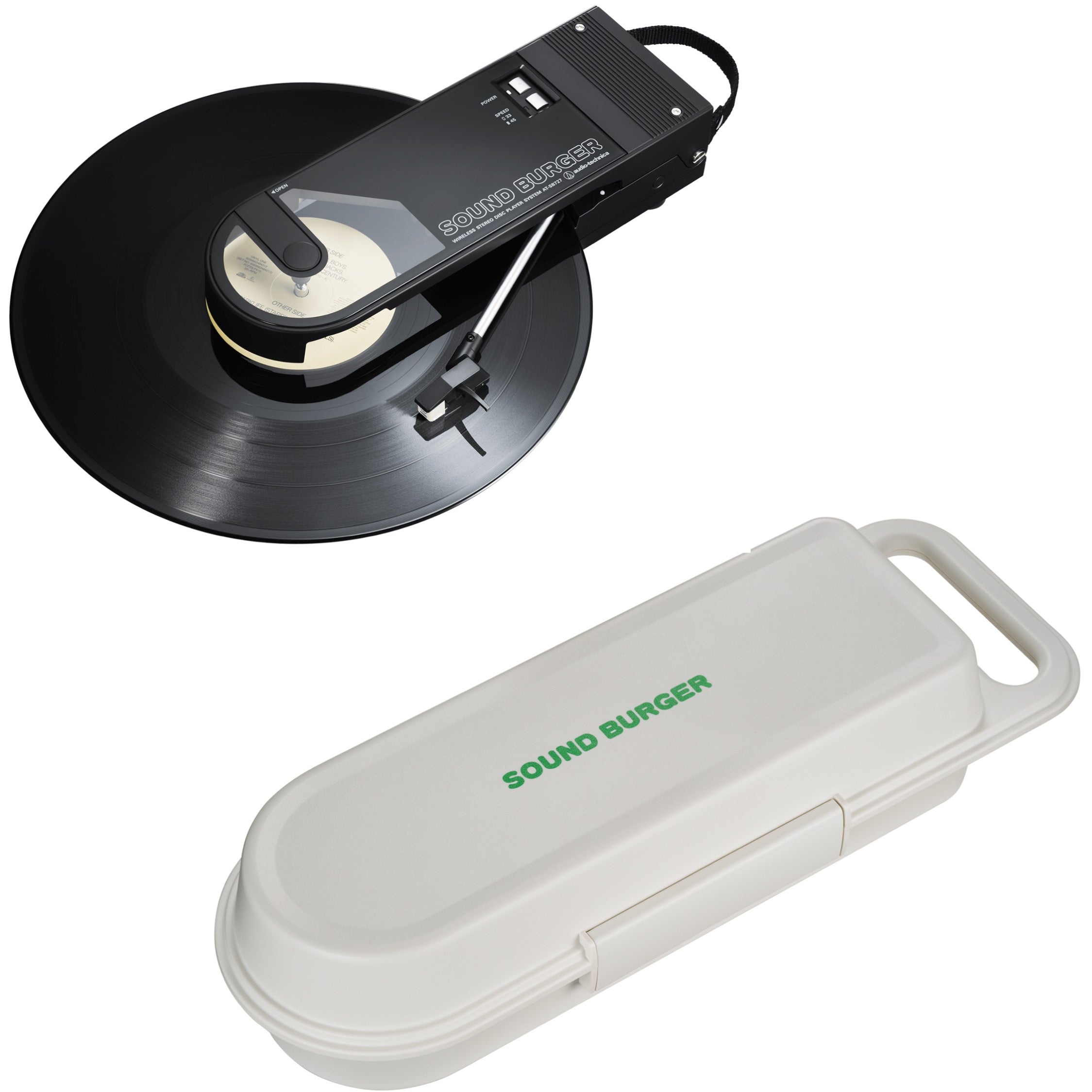 New - Audio Technica AT-SB727 Sound Burger - Portable Bluetooth Turntable